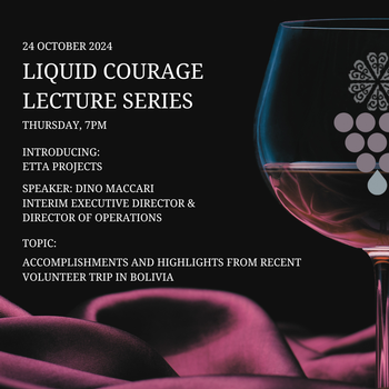 Liquid Courage Lecture Series: Etta Projects Return from Bolivia with Dino Maccari